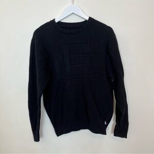 Carre Paris France 1789 Knit Sweater Black Mens Medium Cotton